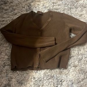 Brandy Melville Button Up Cardigan Sweater cropped